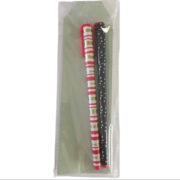 Christmas Dots Stationery Set Page Flags Journal Pens Red Green Desk Accessories - Picture 4 of 4